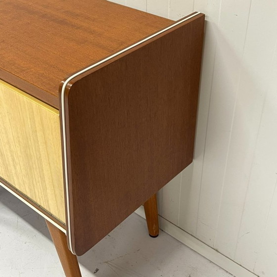 Image 1 of Set di comodini vintage di metà secolo con ripiano a ribalta/aperto, anni '60