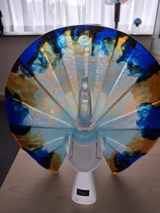 Daum cristal peacock object