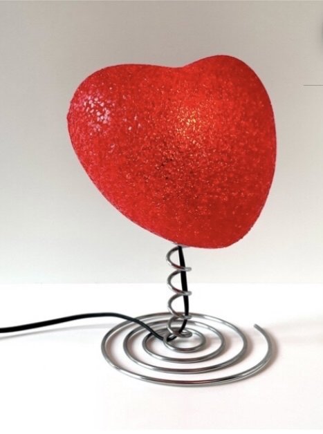 Vintage POP ART hartlamp - tafellamp - -80’s
