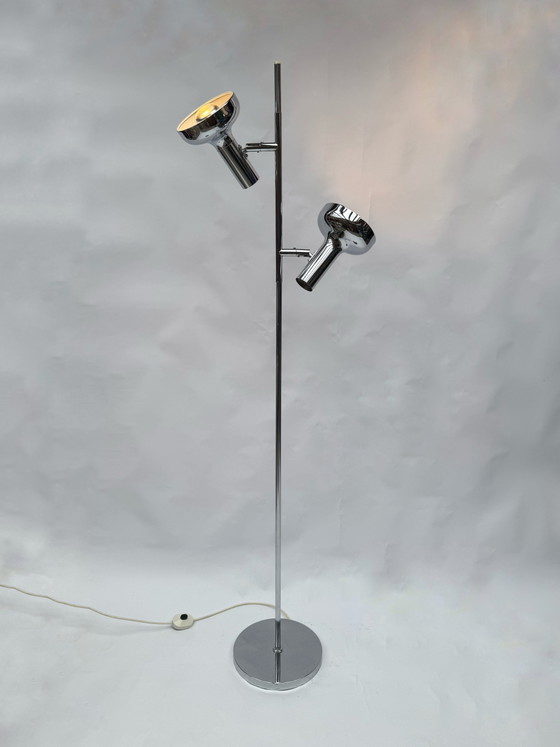 Image 1 of Vintage Cosack Leuchten Chromen vloerlamp