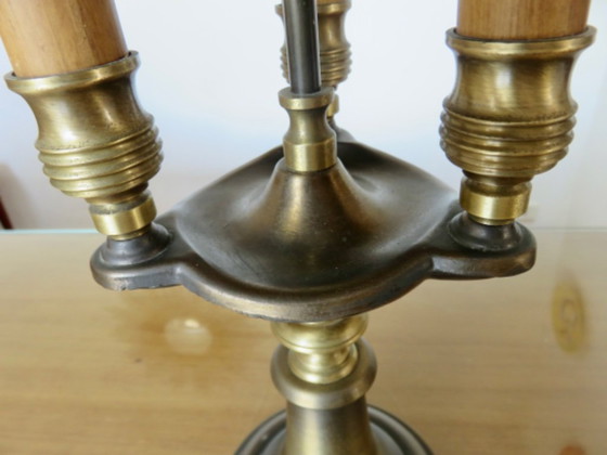 Image 1 of Lampada a 3 fuochi in bronzo per bottiglie d'acqua calda