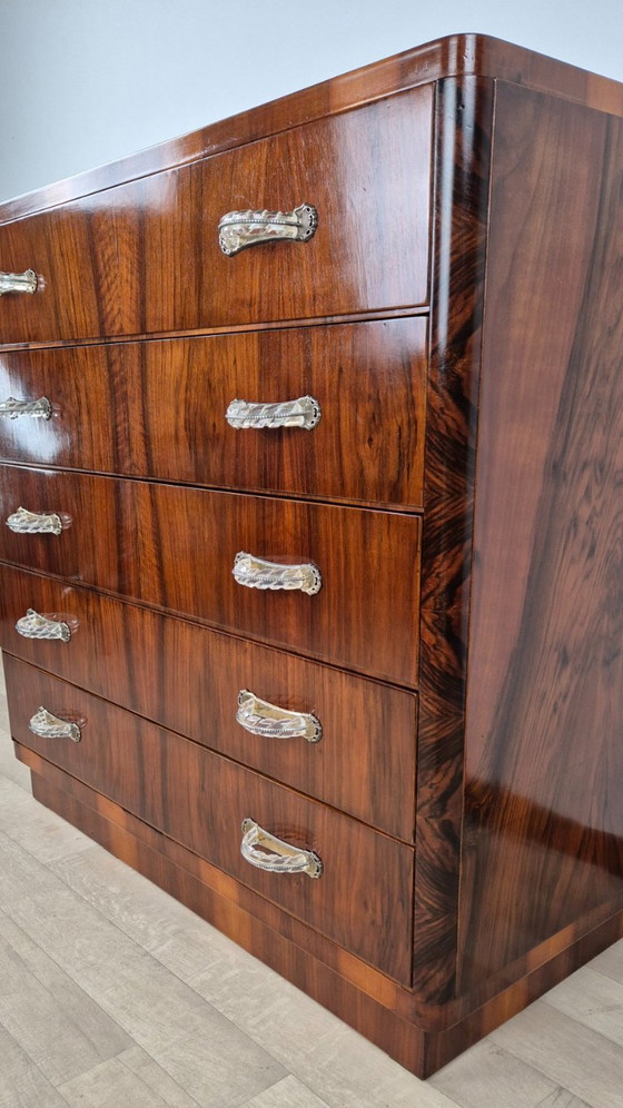 Cómoda Art Déco Veneciana con 5 Cajones, 1940 – Italian Manufacturing, Wood (photo 10 of 29)