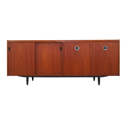 Credenza in teak, design danese, anni '70, produzione: Danimarca