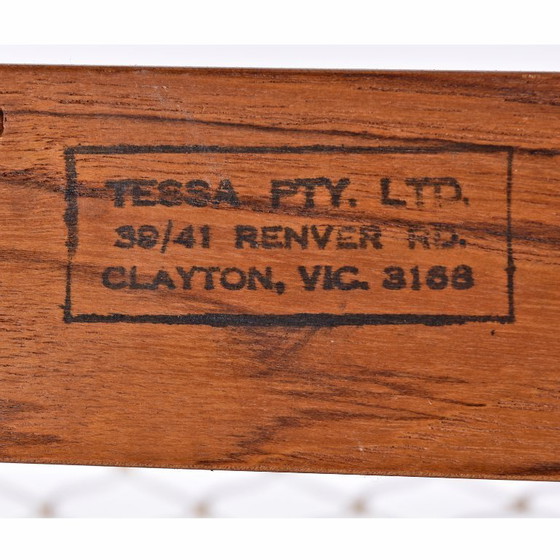 Image 1 of Divano con imbracatura T4 in pelle nera e teak, Fred Lowen per Tessa, anni '70