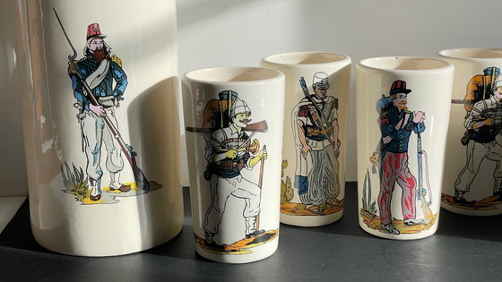 Image 1 of Set da aranciata vintage in ceramica