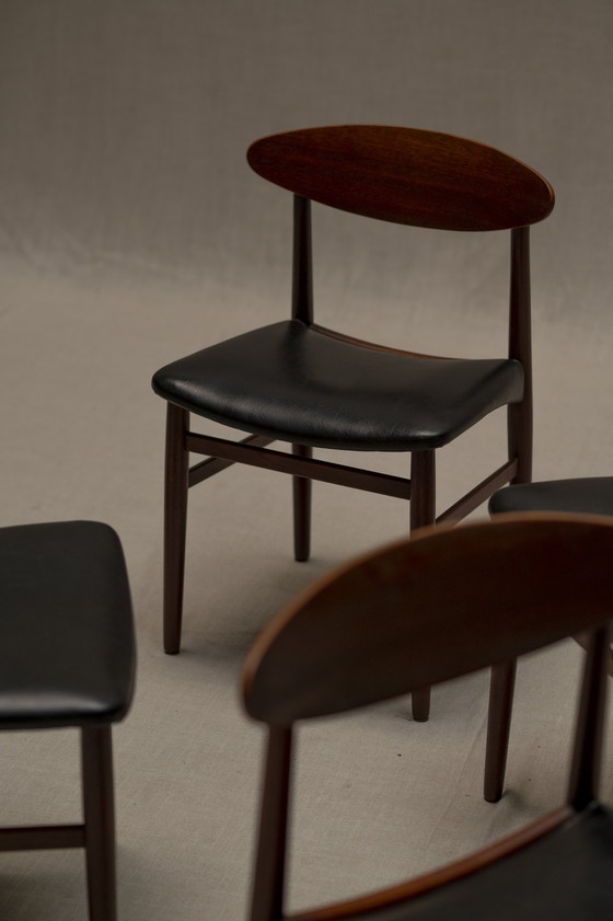 Image 1 of Ejner Larsen & Aksel Bender Madsen Dining Chair Set