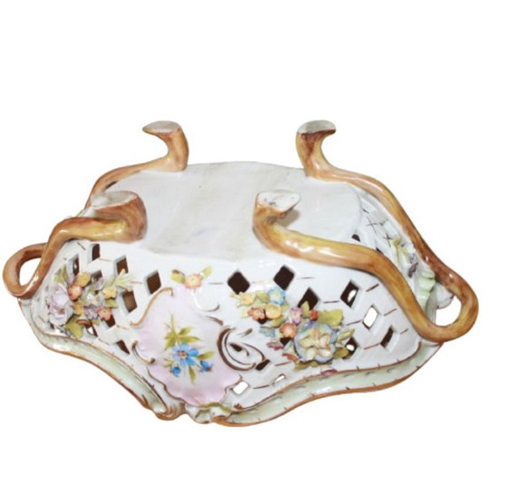Image 1 of Bol/cesta de porcelana de Dresde