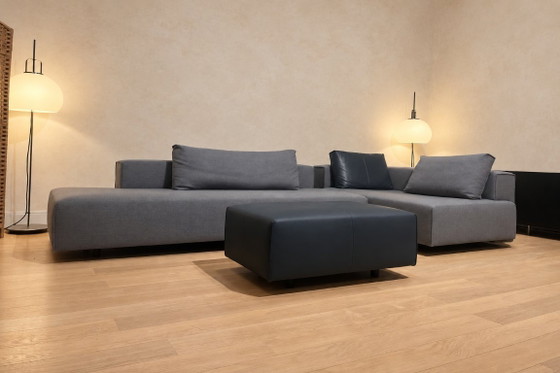 Eyye Cella Corner Sofa + Ploegwol Ottoman + WARRANTY, Other, Leather, Black, Modern (photo 3 of 12)