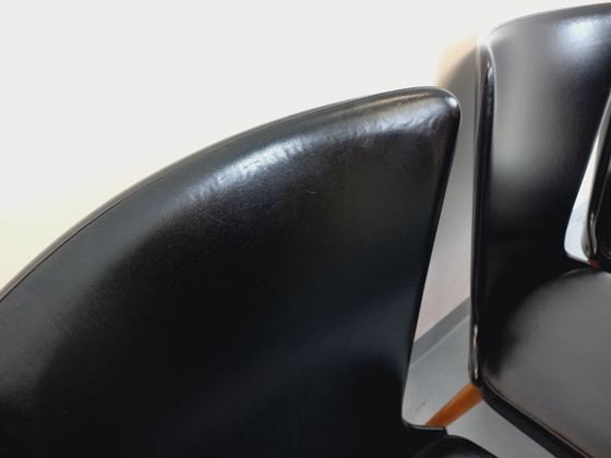 Image 1 of Set di 6 sedie vintage Baumann Essor in legno di faggio e skai degli anni '60