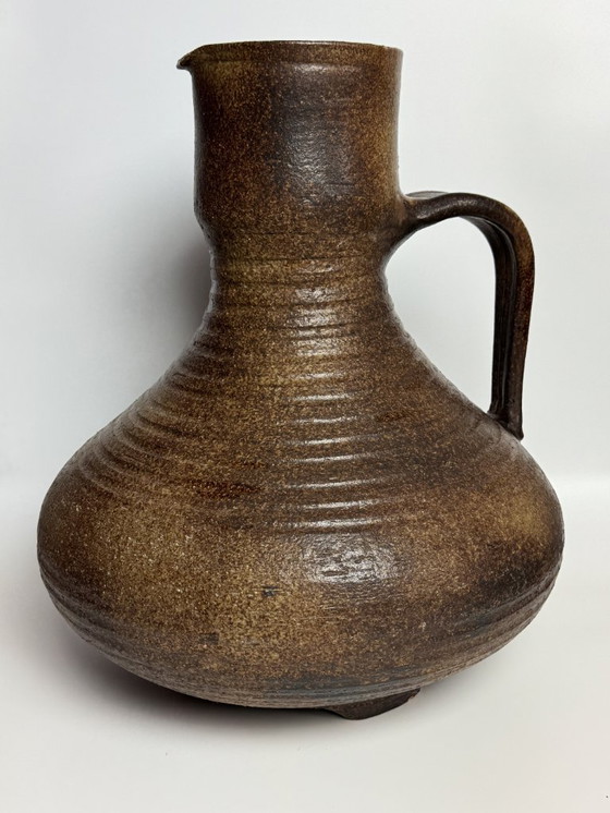 Image 1 of Giant Mid-Century Design Brutalist Studio Ceramic Handcrafted Jug, West Germany, 1960s