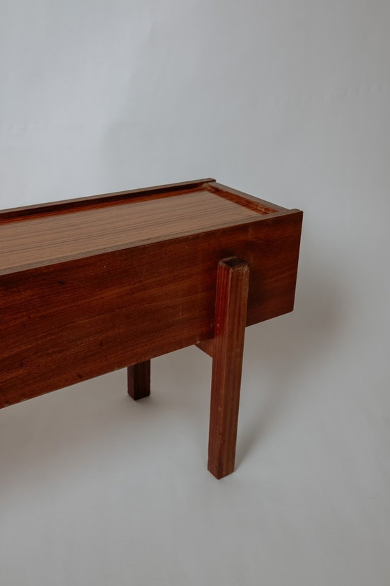 Image 1 of Smalle lange vintage salontafel of bijzettafel