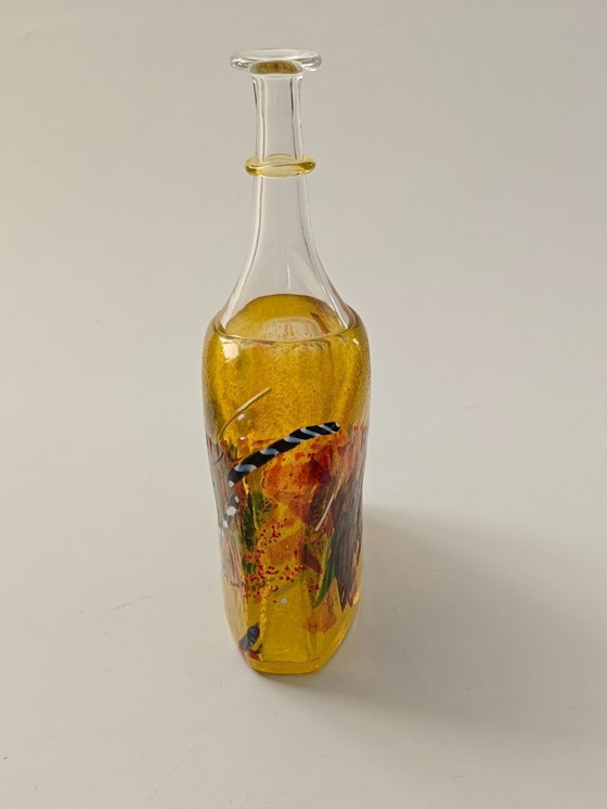 Image 1 of Yellow Vase by Bertil Vallien for Kosta Boda Type Satelitte