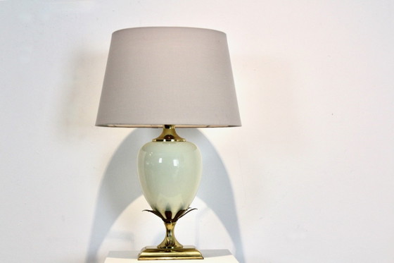 Lampe de table française de Maison Le Dauphin, Chrome, Laiton (photo 3 sur 9)