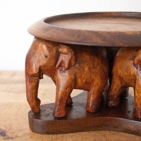 Image 1 of Pflanzenständer in Elefantenform aus Holz