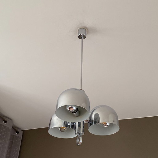 Sputnik Hillebrand chandelier. 1970. Space age.