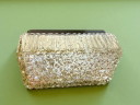 Wall or ceiling rectangular flush mount glass lamp