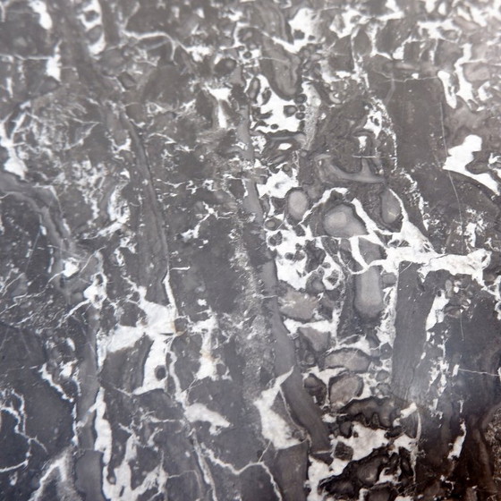 Image 1 of Gilded metal side table with marble top, René Prou style