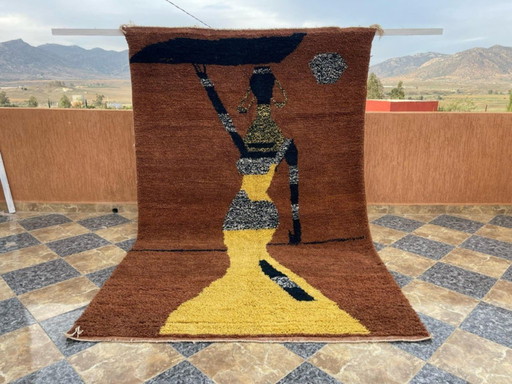 Tapis marocain tradizionale in lana 300x150 cm