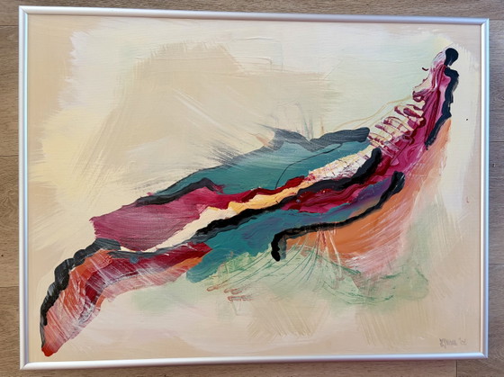 Original Abstract Painting – Signed H. Jacobs '01 – Paintings & Drawings, Aluminium (photo 8 of 8)