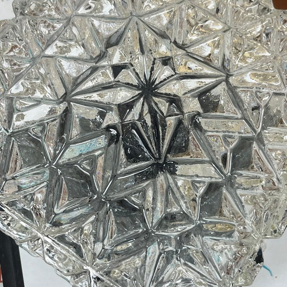 Applique Murale Carrée Plafonnier Verre Transparent Luminaire Ancien Vintage 1970 1980 – Appliques murales (photo 2 of 9)