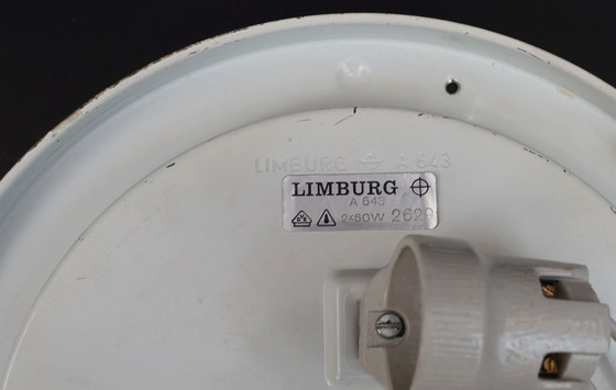 Image 1 of Lampada da soffitto vintage Limburg con vetro a bolle, modello A 643, a incasso, anni '70.