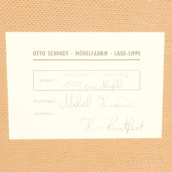 Image 1 of Vintage notenhouten sideboard – Otto Schmidt Möbelfabrik – jaren 60