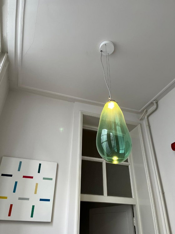 Image 1 of Alex de Witte - The Big Bubble kleines farbiges Glas grün