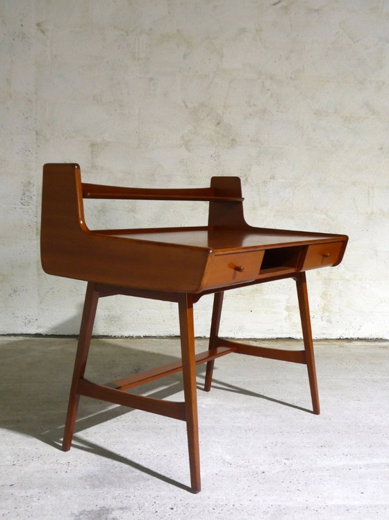 Mahogany Desk by Jacques Hauville for BEMA Editions, 1960 – Wood (photo 4 of 9)