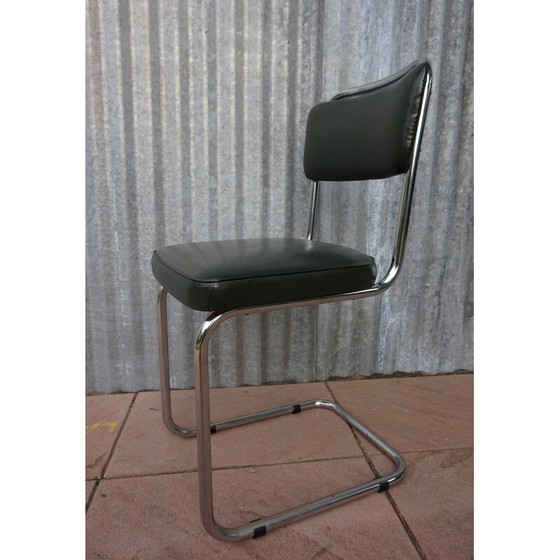 Image 1 of Dutch Tubular Cantilever Office Chair - 1930s