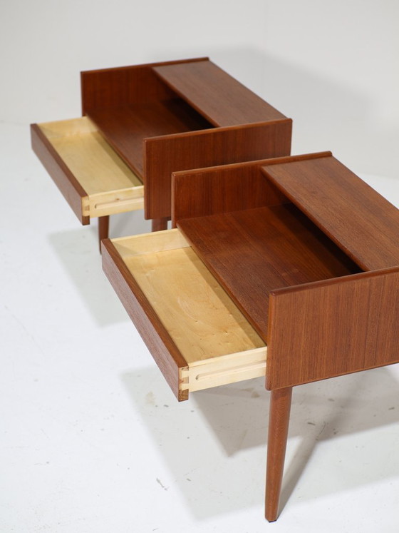 Image 1 of Set di comodini Melvin Mikkelsen in teak, stile vintage danese