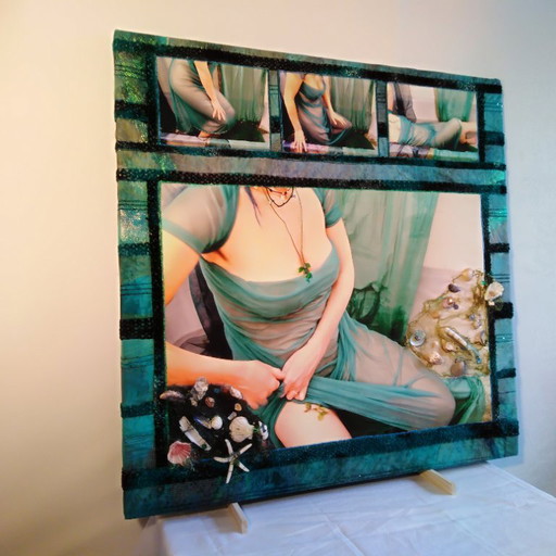 After the Bath; painting, directly from the artist