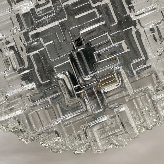 Image 1 of Applique Murale Plafonnier Verre 1970 1980 Seventies Eighties