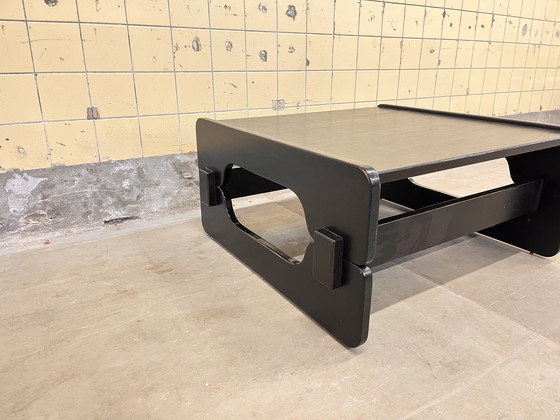 Image 1 of Table basse vintage en chêne laqué noir