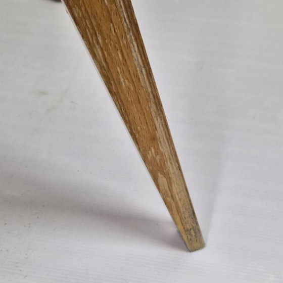 Image 1 of Poltrona vintage anni '50 con gambe a bussola in faggio e vinile, stile rockabilly anni '50