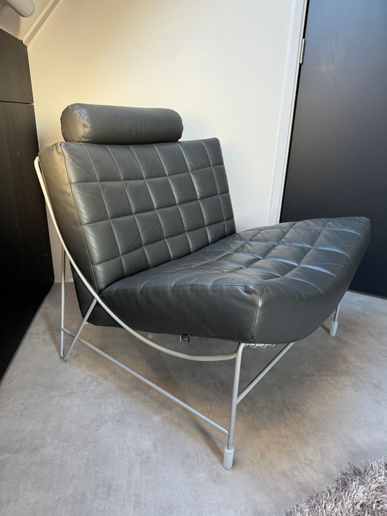 Image 1 of Poltrona Leolux Volare in pelle grigia