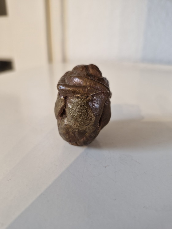 Image 1 of Massief Bronzen beeldje 3,5 x 4,5 x 4,5 cm