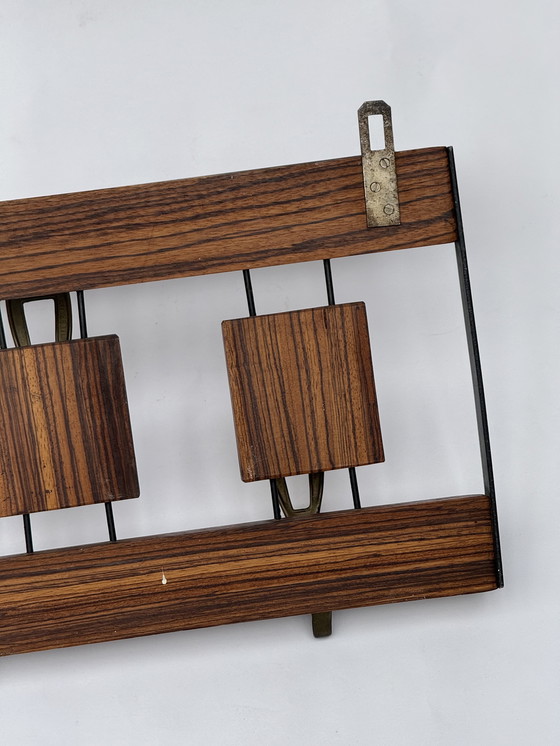 Image 1 of Appendiabiti vintage olandese BroVorm Haarlem in teak, stile Mid-Century Modern (MCM).