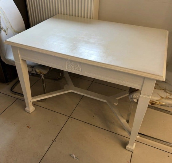 Tafel + 3 stoelen met hoes – Eettafels, Wood (photo 3 of 5)
