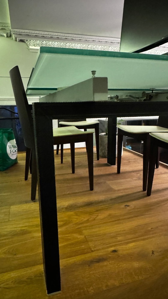 Tavolo da pranzo allungabile in vetro – Acquistato da Heal’s London – Tavoli da pranzo, Glass (photo 8 of 9)
