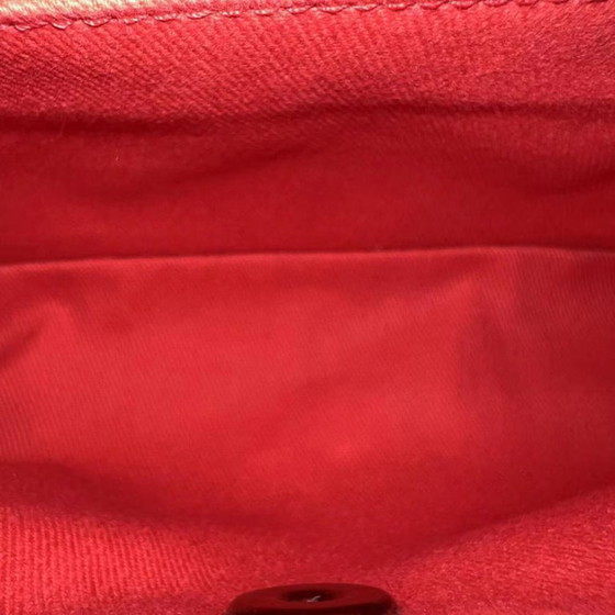 Image 1 of Chanel Caviar Small Coco Handle Chevron Calfskin Light Red Silver Hardware Series 28