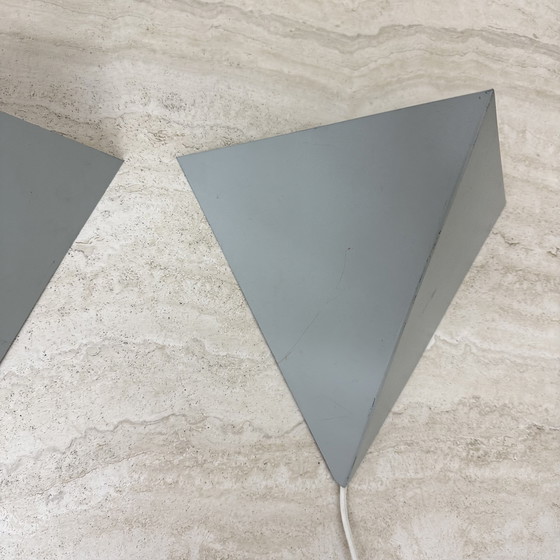 Image 1 of A Set of J. Hoogervorst for Anvia Almelo Vintage Dutch Metal Wall Lamp 1960s