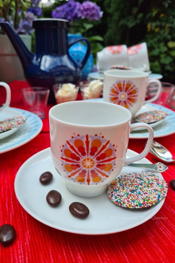 Image 1 of Melitta Germania 5x piatti-tazza in porcellana bianca (10)