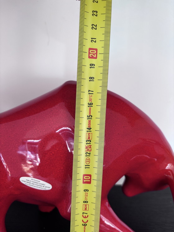 Keramieke Stier Spanje (33 cm) topatelier Artesania Emilio Ferrer Gomez (Valencia). – Decoratieve objecten (photo 9 of 11)