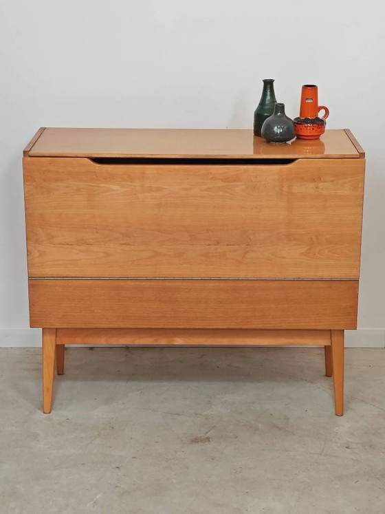 Opbergkist met deksel / minibar van Landsman / Nepozitek 1960 – Opbergkast, Wood, Mid Century Modern (photo 10 of 24)