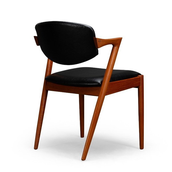 Image 1 of Silla Z de teca retapizada de Kai Kristiansen, juego de 4, década de 1960