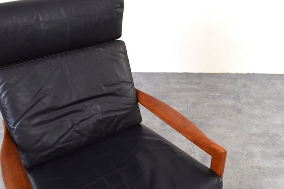 Image 1 of Mid-Century Teak Lounge Chairs by Illum Wikkelsø for Niels Eilersen, 1960s.