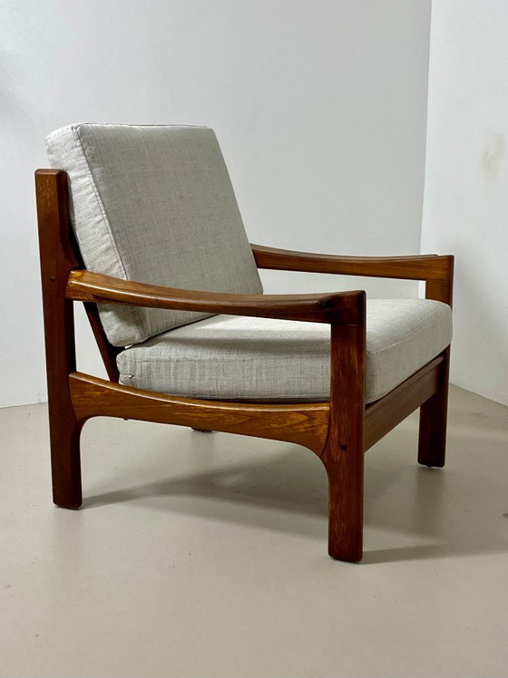 Image 1 of Poltrona e pouf in teak danese – anni '60