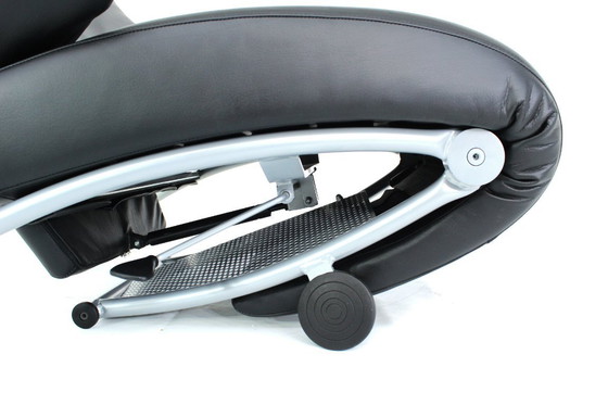 Image 1 of come nuova WK Wohnen sedia / poltrona relax multifunzionale SOLO del Prof. Heiliger, in pelle con struttura in argento, prezzo d