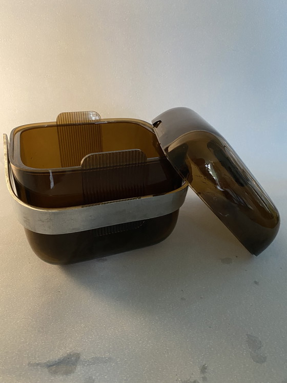 Image 1 of Vintage Guzzini Italian Ice Bucket 1970s designed by Ambrogio Pozzi.