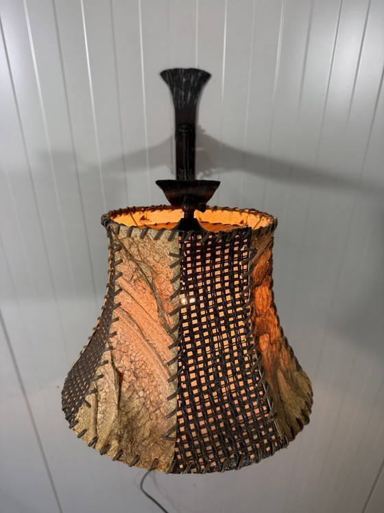 Image 1 of Brutalistische smeedijzeren wandlamp 1960-70's